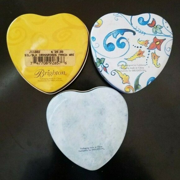 3 Brighton Heart Shaped Tins - Picture 2 of 3